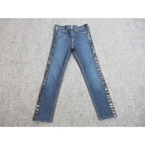 Rag & Bone Jeans Womens 26 Blue High‎ Rise Ankle Skinny Stripe Side Detail Denim